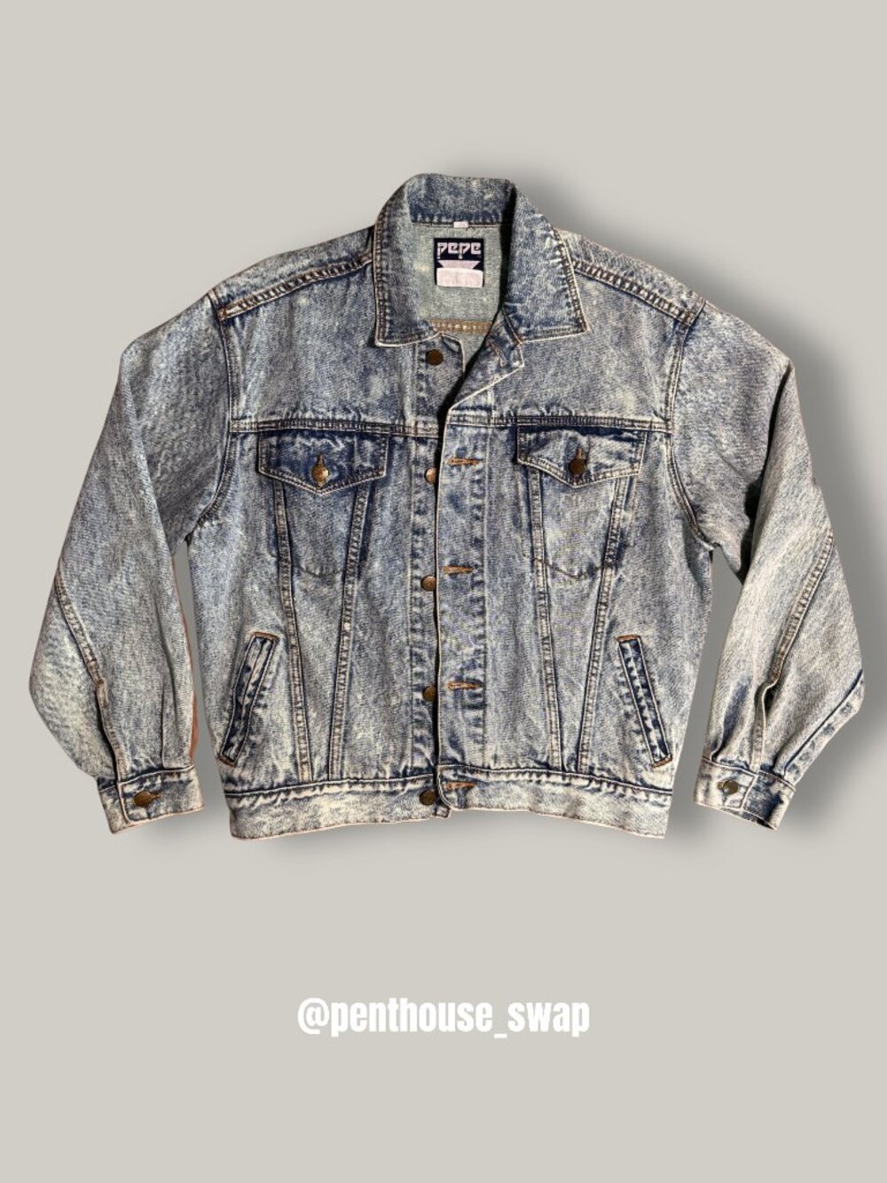 Vintage 80s/90s Bleached Pepe Jean Jacket, Size S (Unisex)